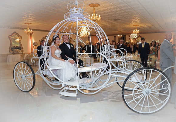 Grand Entrance White Carriage