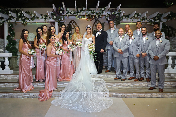 Bridal Party in pink & grey