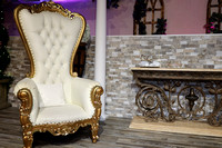 White & Gold Throne chair